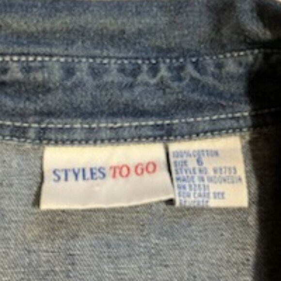 Styles To Go denim dress size 6 - Picture 3 of 9